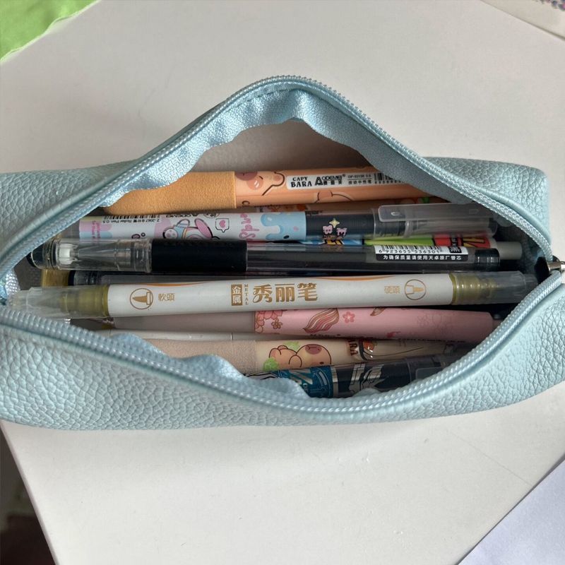 Textured Leather Pencil Case Bowlift