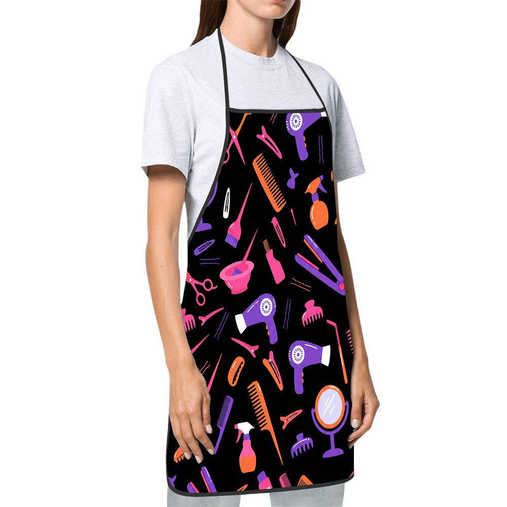 Dog Lover Full-Coverage Kitchen Apron With Adjustable Neck Strap And Waterproof Polyester Shell
