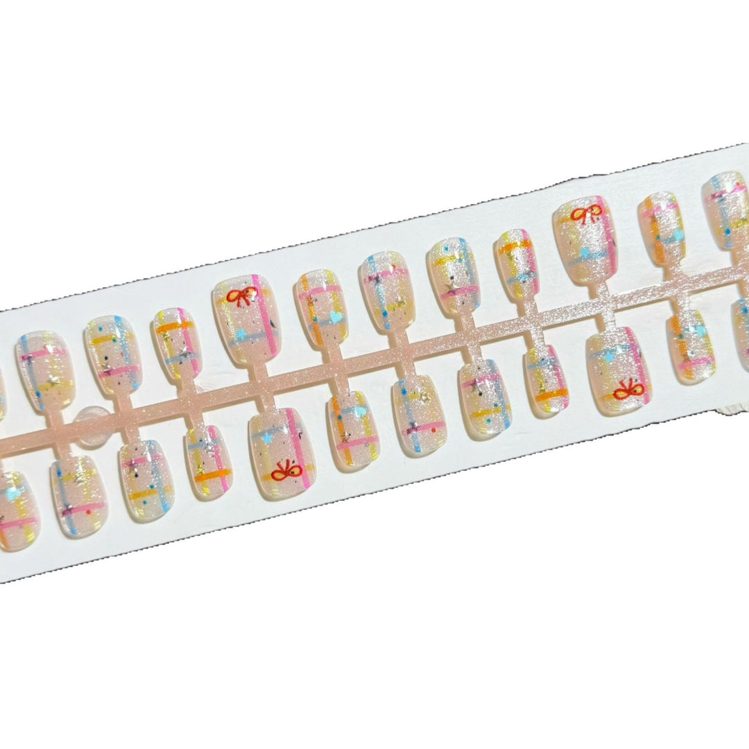 Glittery Decorative Press-On Nails