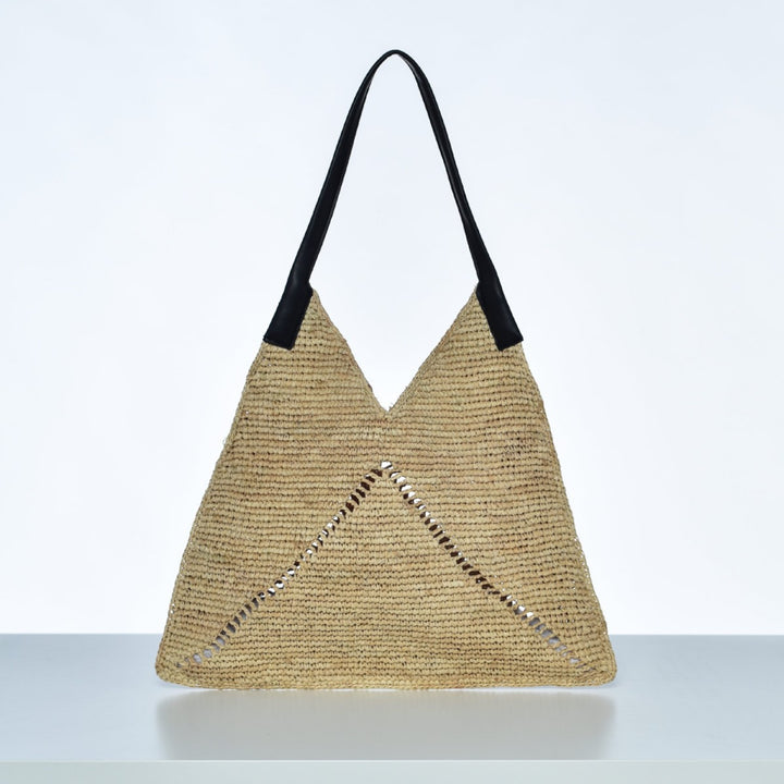 Knitted Shoulder Bag with Elegant Cut Bowlift