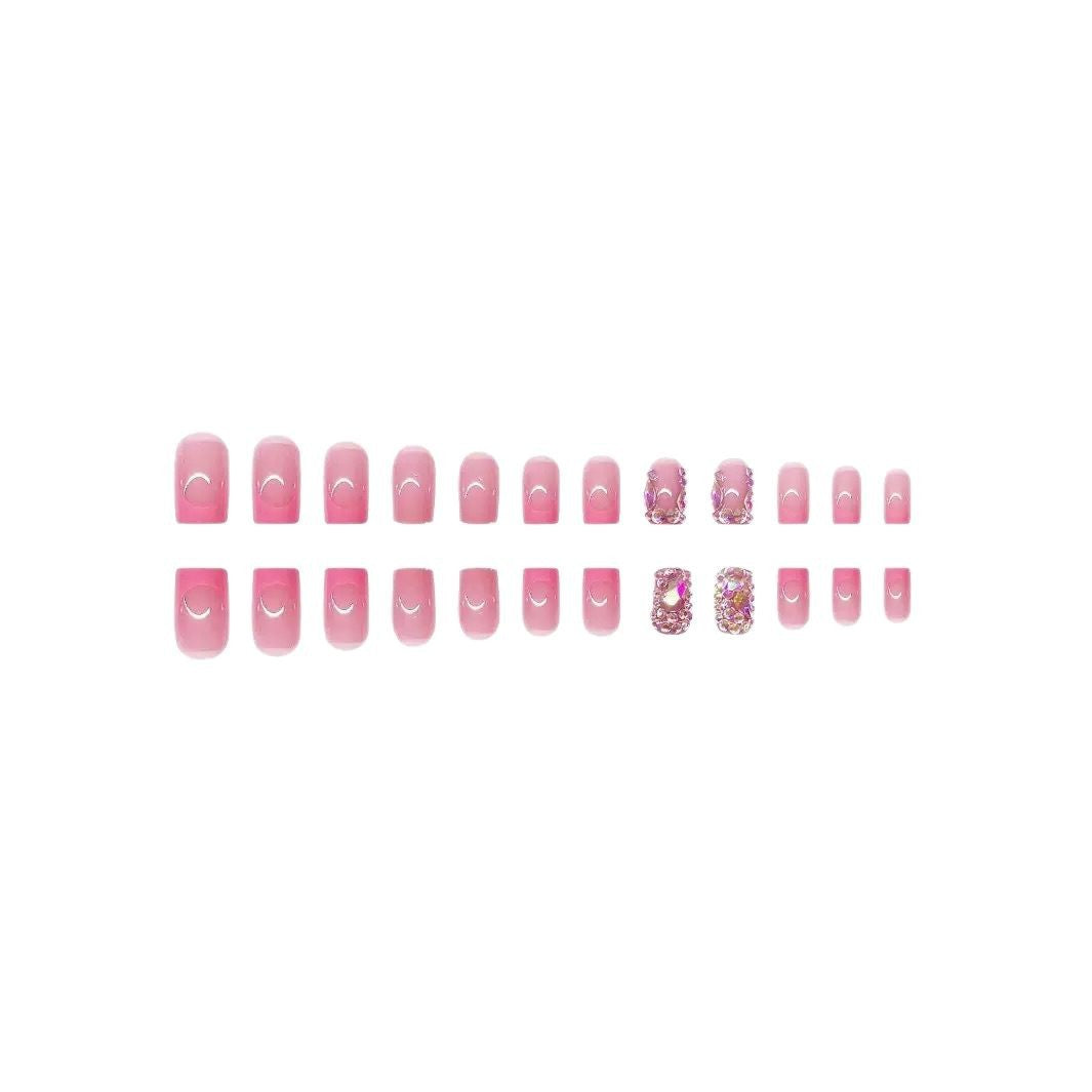 Decorative Nail Art Set with Rhinestone Accents Bowlift