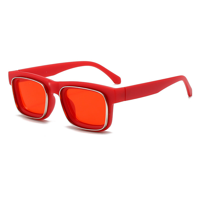 Women's fashionable square sunglasses with contrasting frame Bowlift