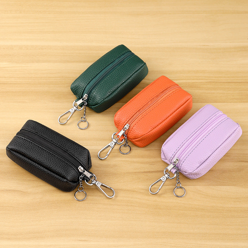 Compact Multifunctional Zippered Coin Pouch