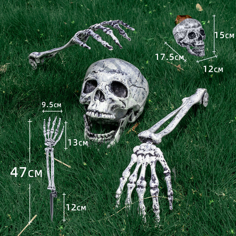 Decorative Skeleton Hand and Skull Décor Bowlift
