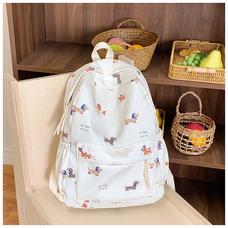 Backpack with Cute Dog Friend Design Bowlift