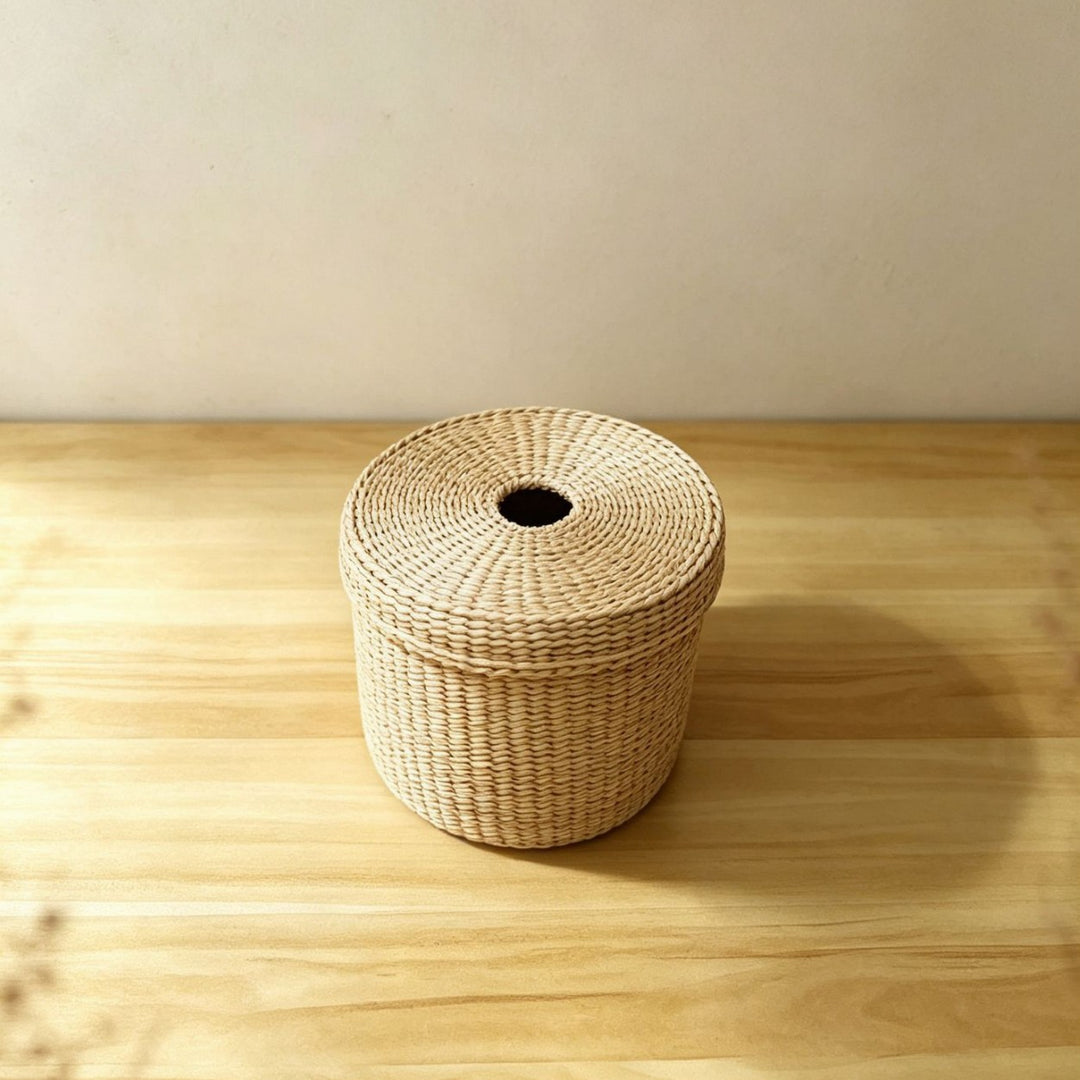 Decorative Woven Tissue Box Cover Bowlift