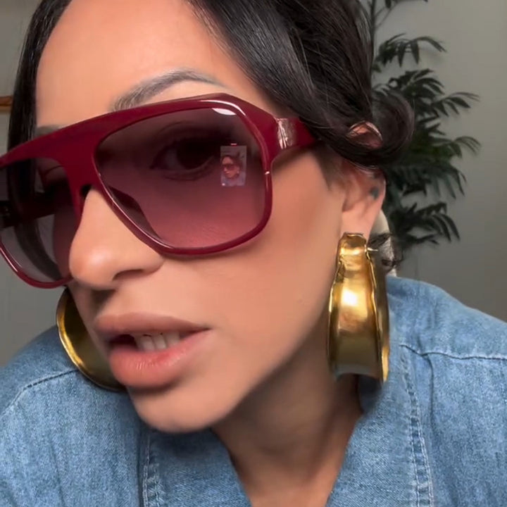 Ladies' fashionable oversized sunglasses with sporty design Bowlift