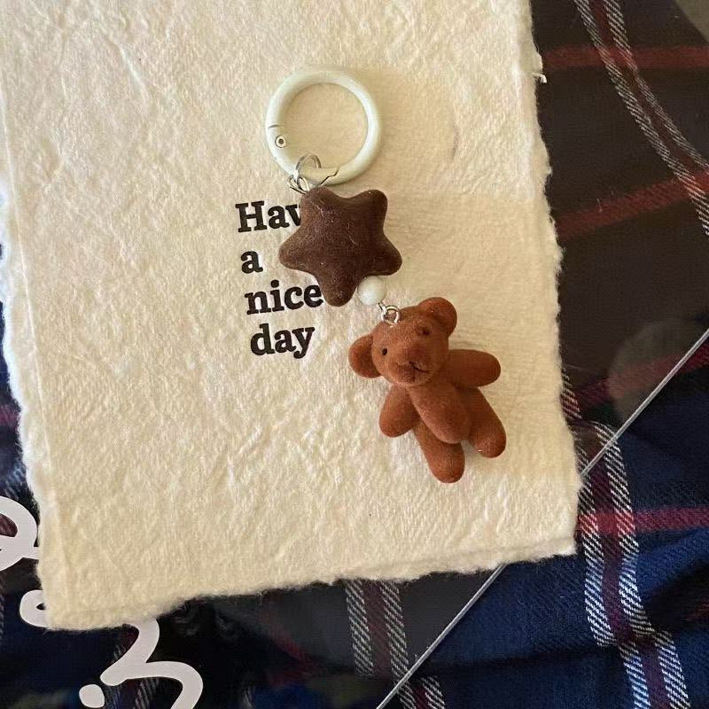 Cute Bear and Star Charm Keychain Bowlift