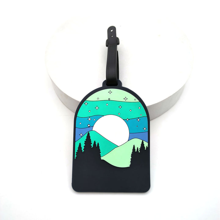 illustrated scenic silicone luggage tag Bowlift