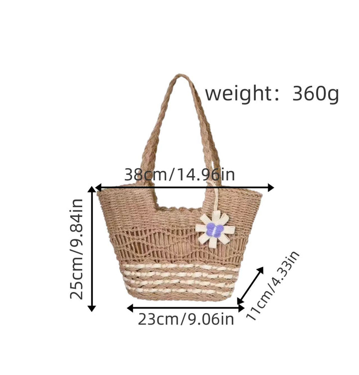 Braided Baste Beach Bag Bowlift