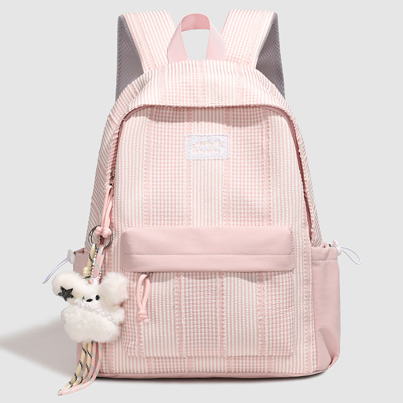 Stylish Striped Design Backpack Bowlift