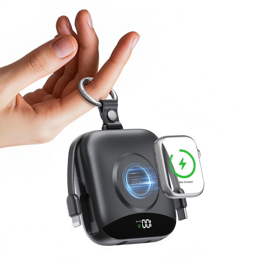Portable Wireless Charger with Integrated Power Bank Bowlift