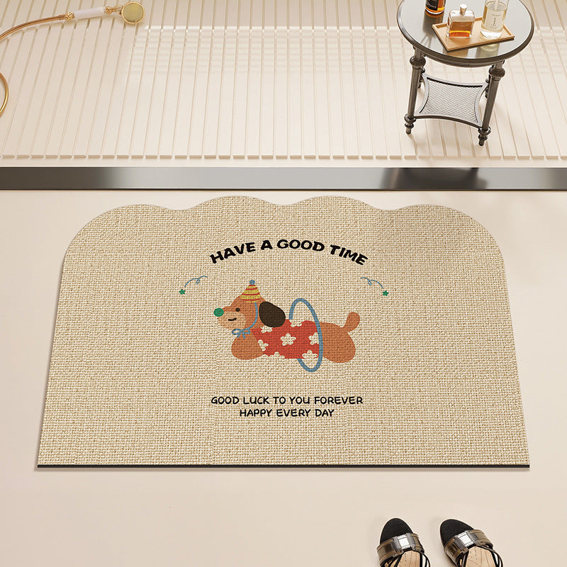 Playful Dog-Themed Area Mat