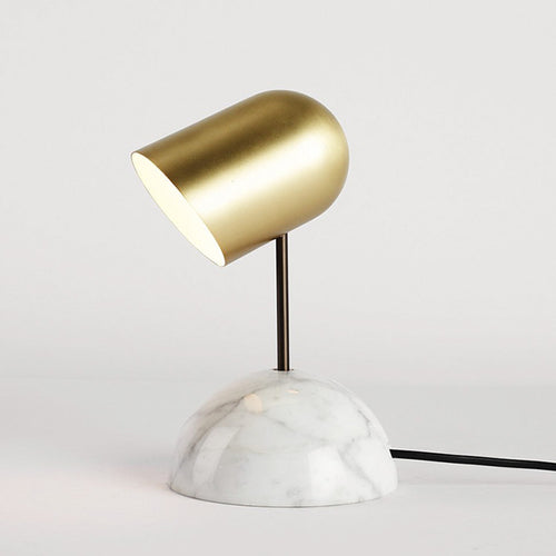 Stylish Table Lamp with Marble Base and Adjustable Shade