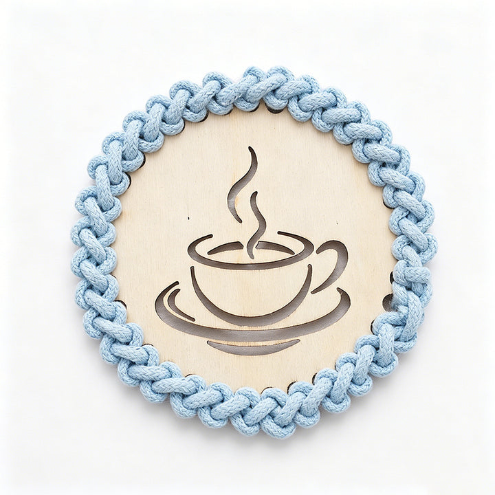 Decorative Macrame Coffee Cup Coaster Bowlift