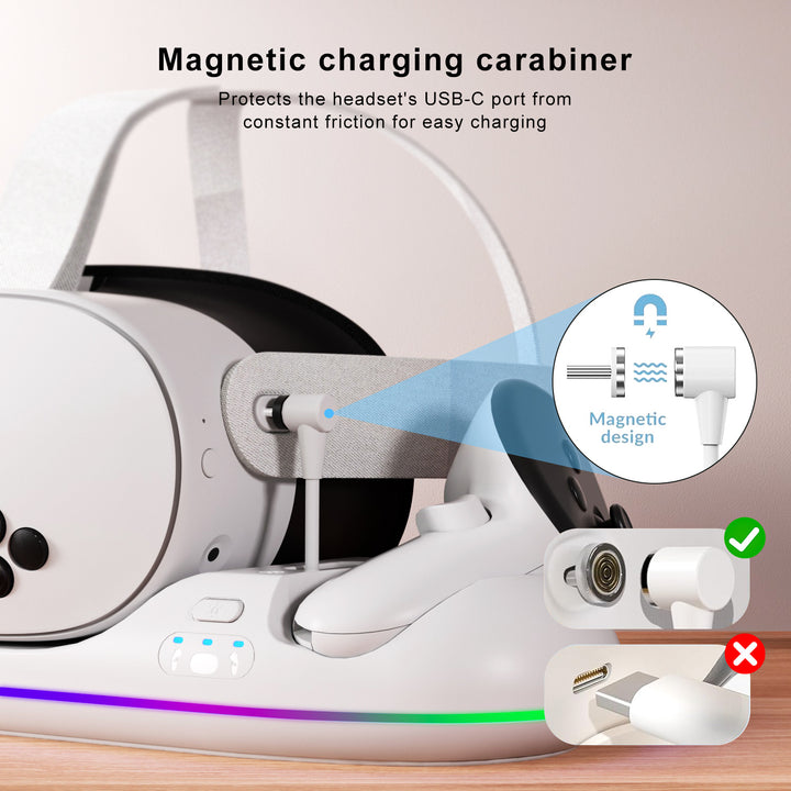 VR-Headset Stand with Practical Storage Compartments Bowlift