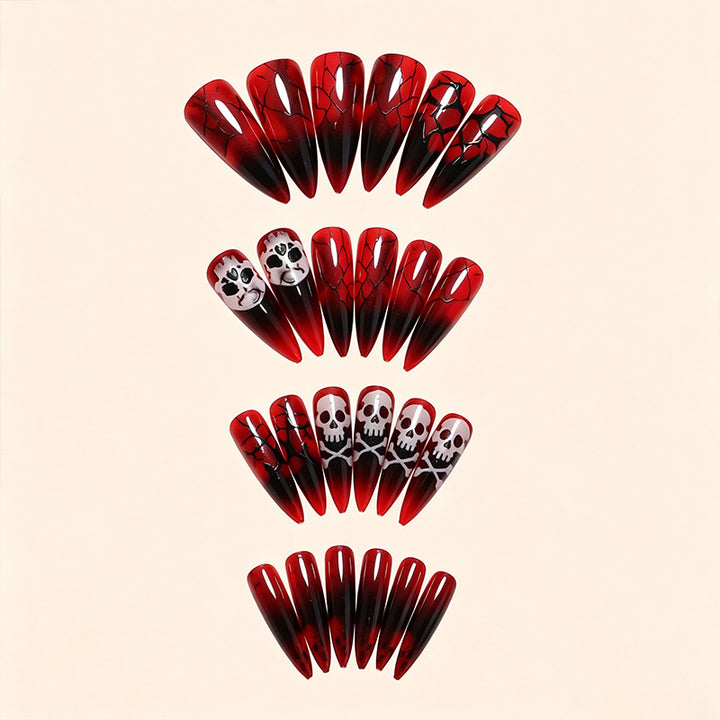 Creative Halloween Nail Art with Spider Web and Skull Designs Bowlift