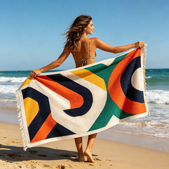 Beach towel with tropical motif Bowlift