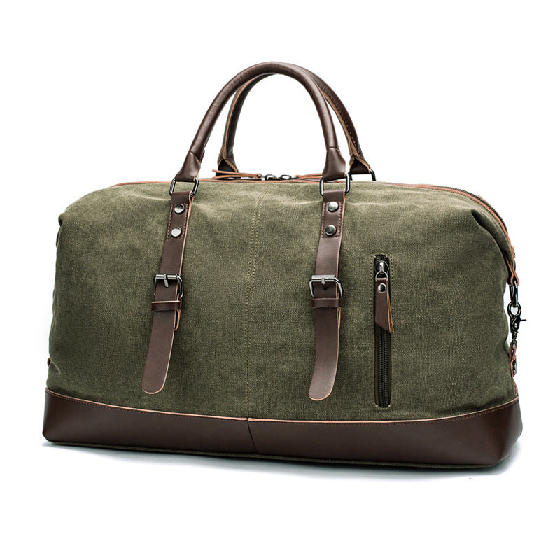 Spacious Travel Bag Made of Sturdy Canvas and Leather Bowlift