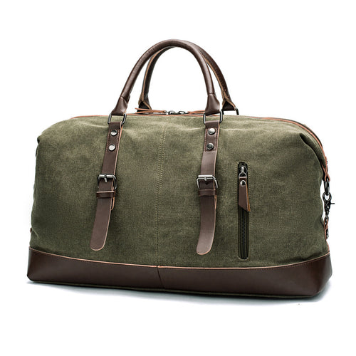 Spacious Travel Bag Made of Sturdy Canvas and Leather Bowlift