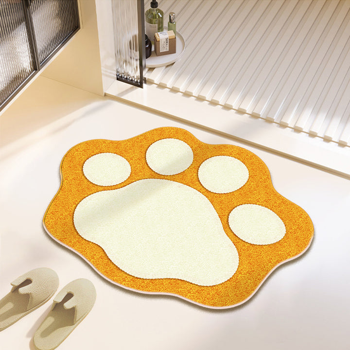 Fun Paw Print Bath Mat Bowlift