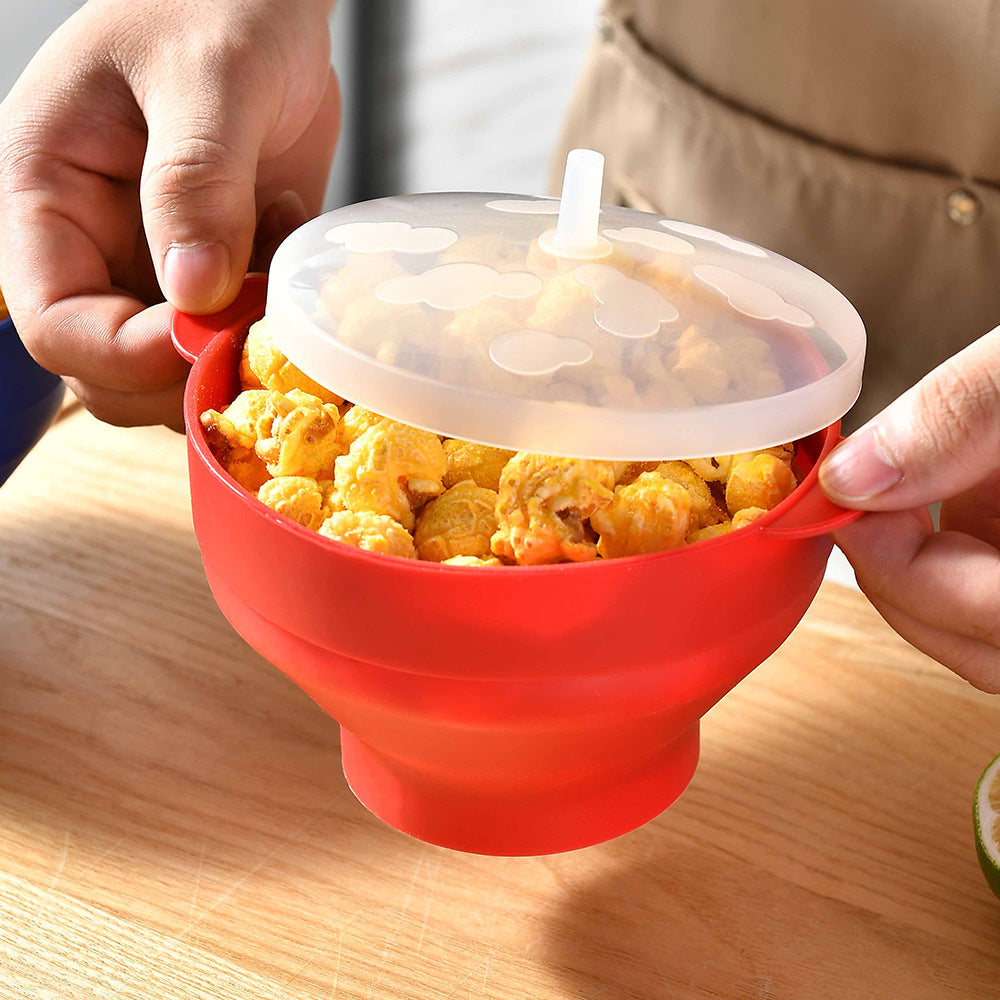 Silicone Popcorn Container with Lid Bowlift