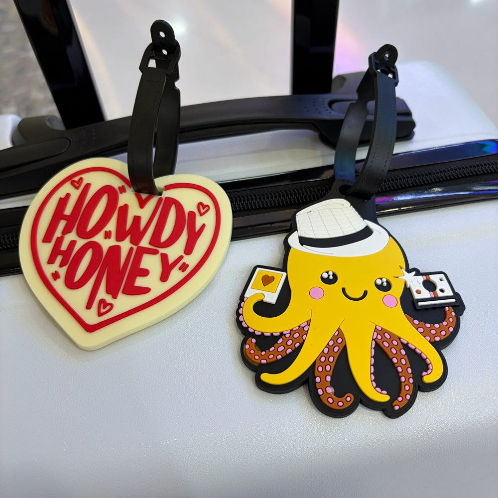 Heart-Shaped Silicone Luggage Tag Bowlift