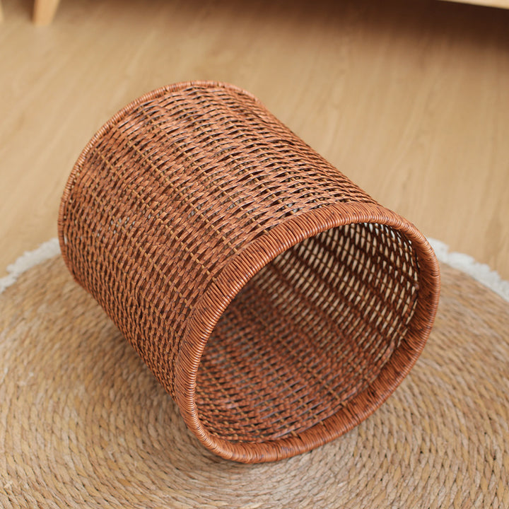 Handcrafted Natural Wicker Storage Bin Bowlift