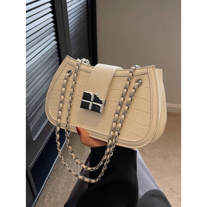 Crocodile-Embossed Evening Handbag Bowlift