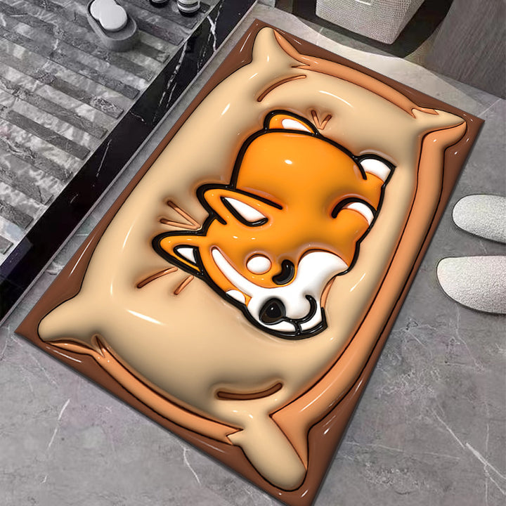 Cute Cartoon Cat Shape Bath Mat Bowlift