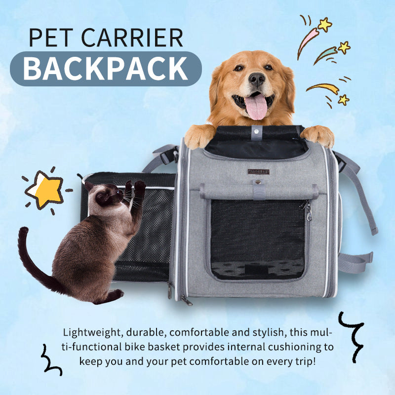 ventilated collapsible pet carrier backpack with reinforced frame Bowlift