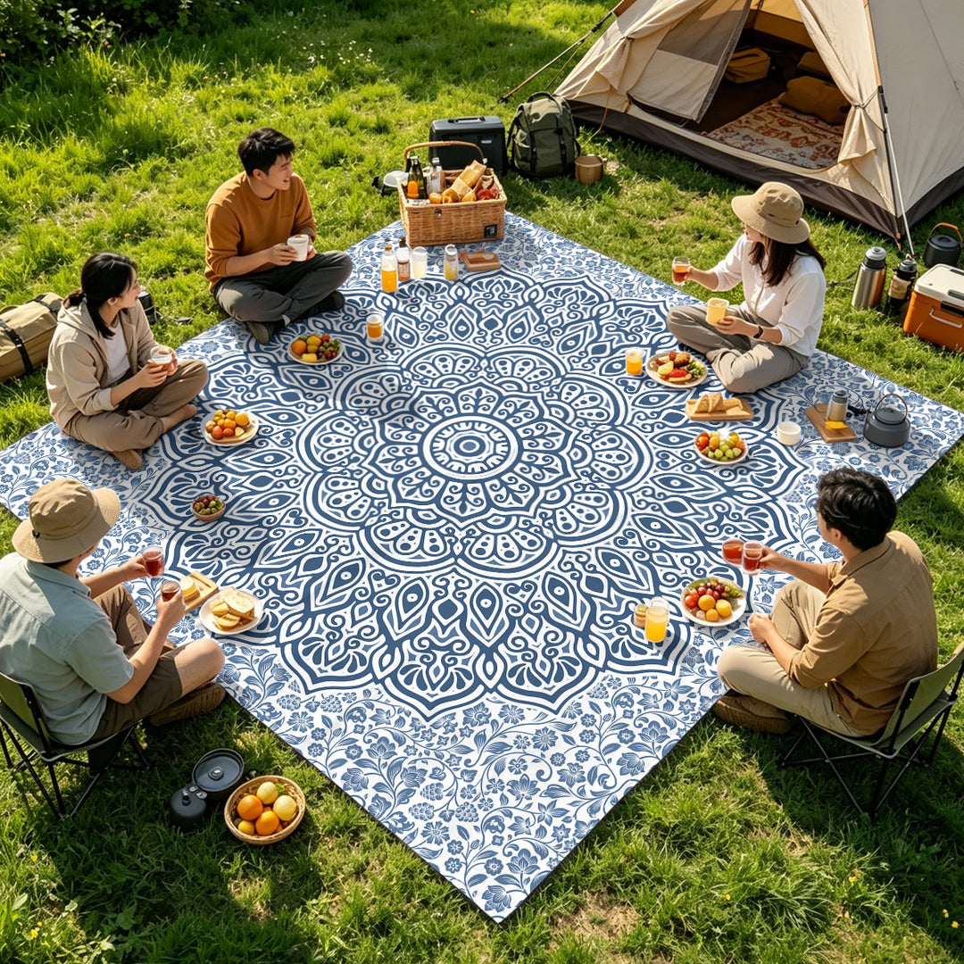 Mandala Design Beach Mat Bowlift