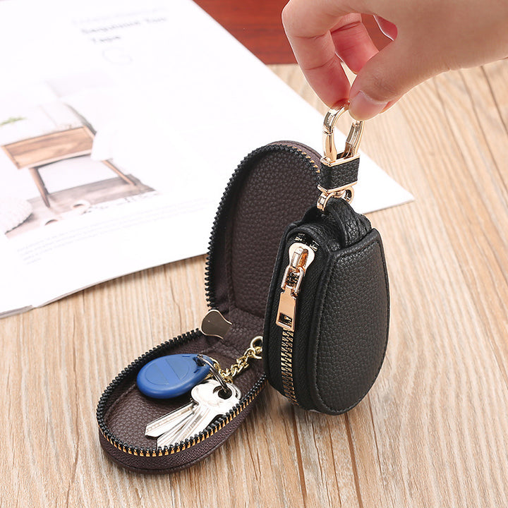 Compact Textured Keychain Wallet