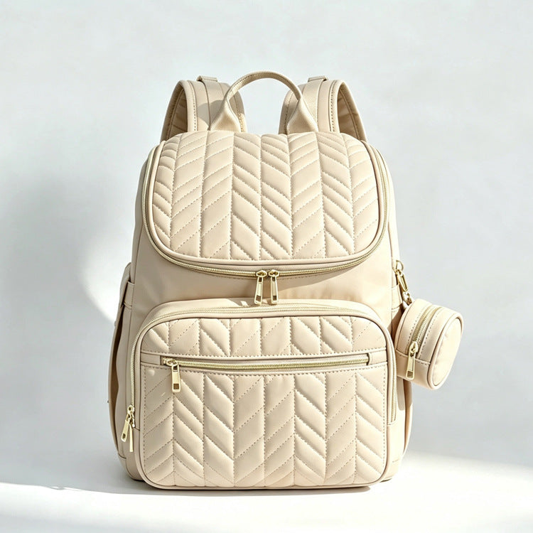 Elegant Multi-Functional Quilted Backpack Bowlift
