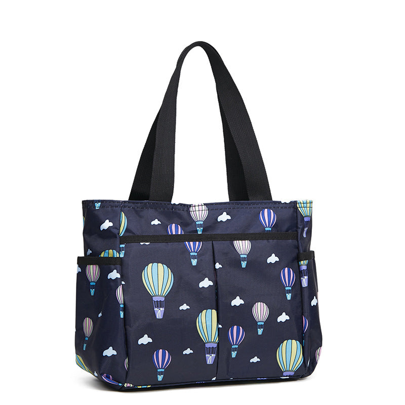 Stylish Striped Multi-Pocket Tote Bag Bowlift