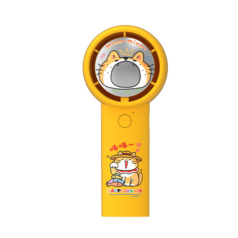 Unisex Handheld Fan with Cartoon Design Bowlift