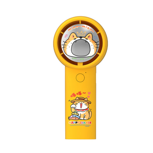 Unisex Handheld Fan with Cartoon Design Bowlift