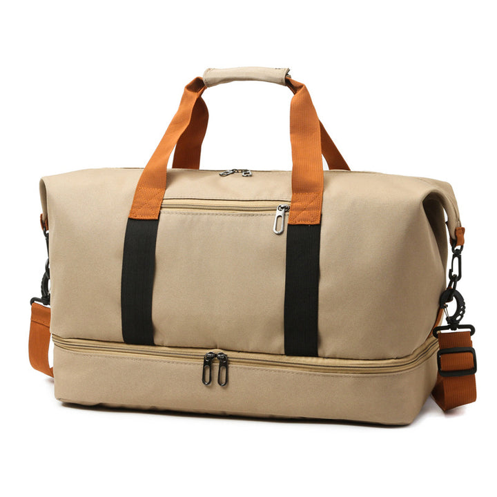 Sporty travel bag with adjustable shoulder strap and organizer compartments Bowlift