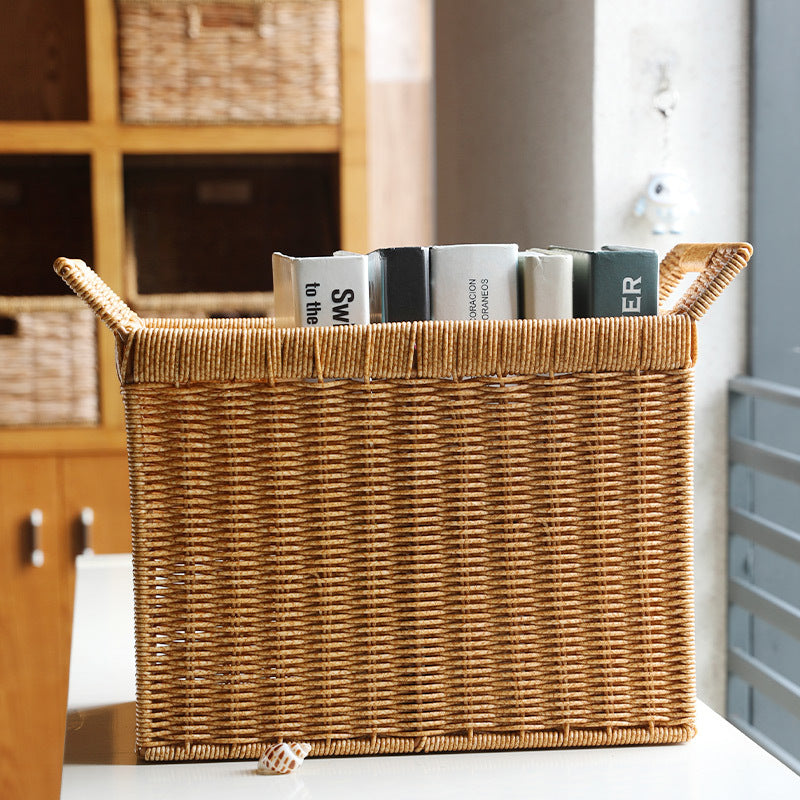 Handcrafted Woven Storage Cube with Ergonomic Handles Bowlift
