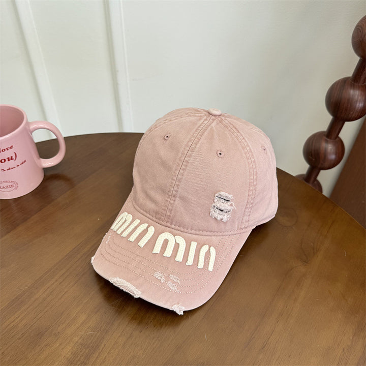 Women's Distressed Graphic Baseball Cap Bowlift