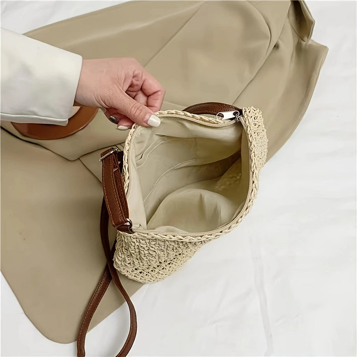 Handbag Made of High-Quality Macrame with Padded Shoulder Strap Bowlift