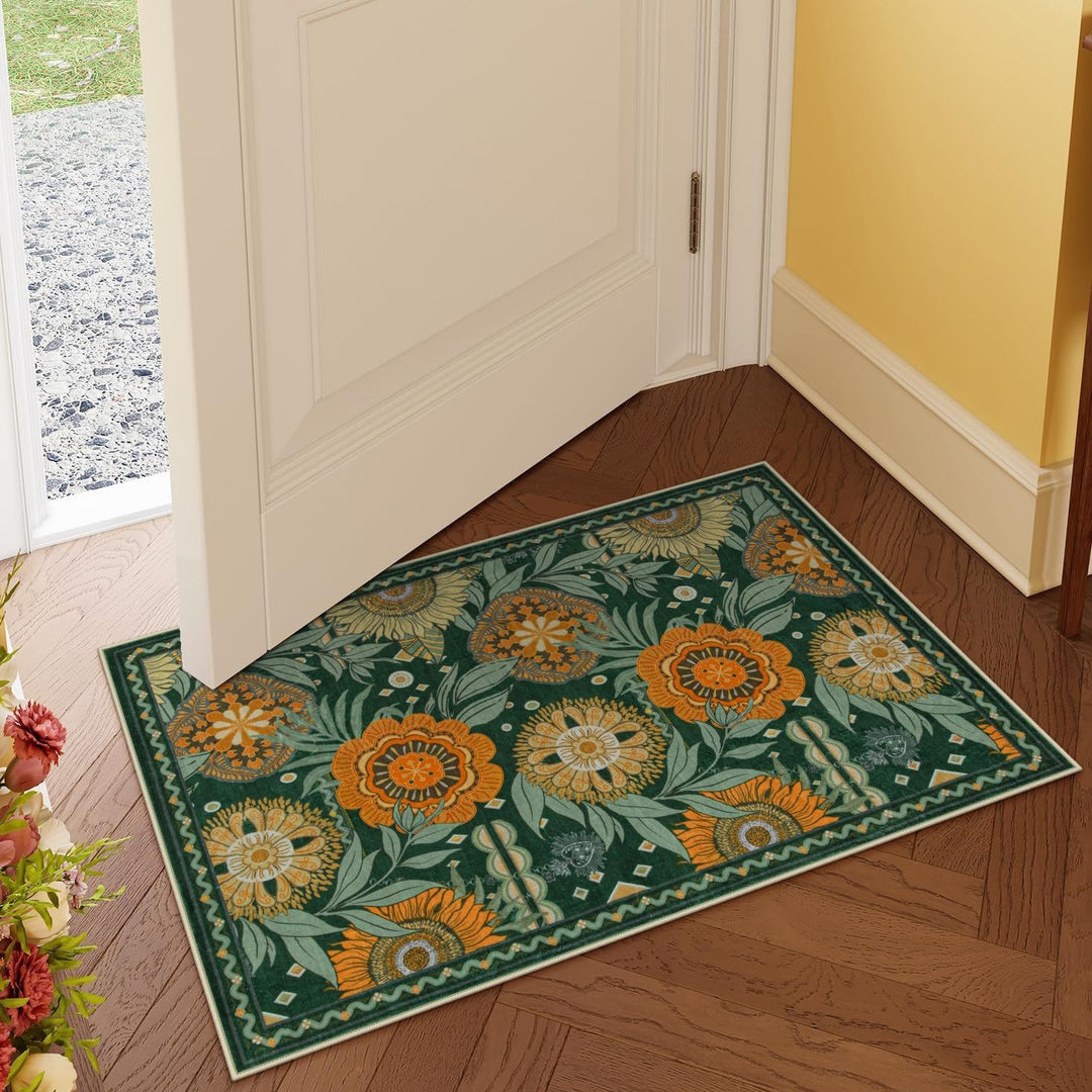 Luxurious Floral Design Bath Mat Bowlift