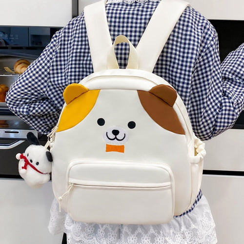 Plush backpack with cute dog design Bowlift