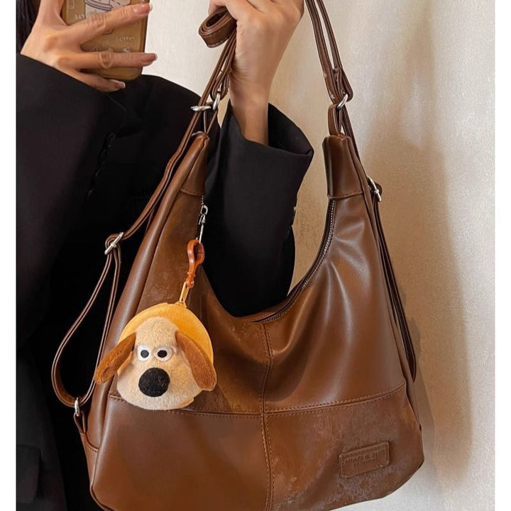 Chic Faux Leather Hobo Bag Bowlift