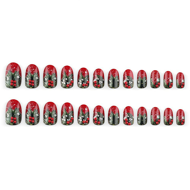 Artificial nails with festive Christmas design Bowlift