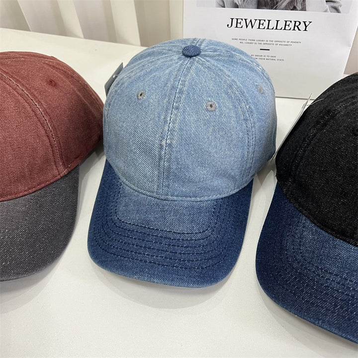 Men's Denim-Style Adjustable Cap Bowlift