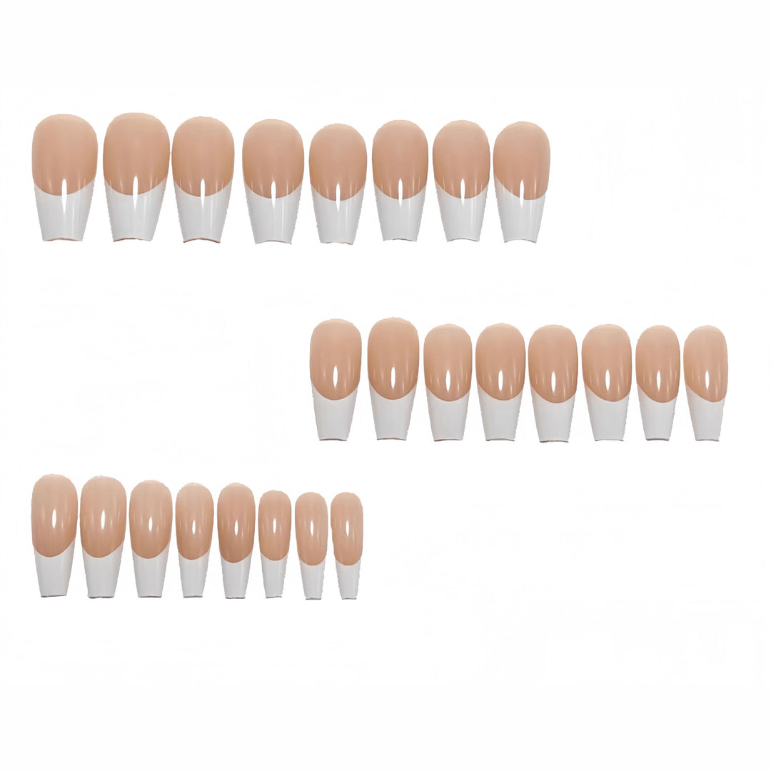 Artificial nails in elegant French Tip design Bowlift