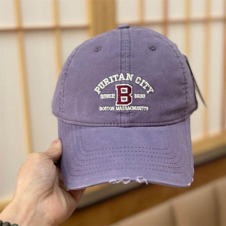 Women's Vintage Distressed Embroidered Baseball Cap Bowlift