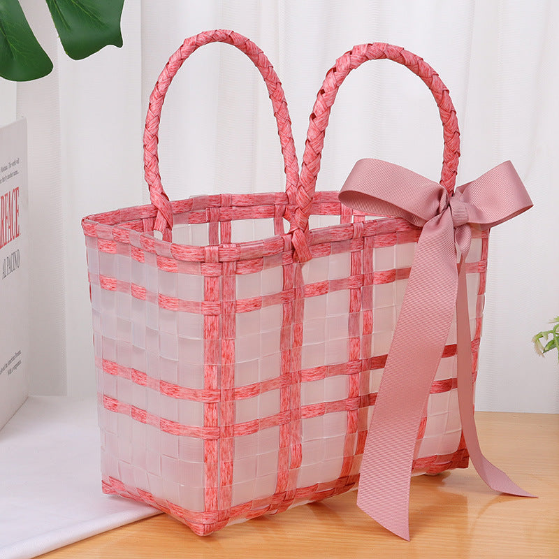 Decorative Basket Bag with Elegant Bow Bowlift