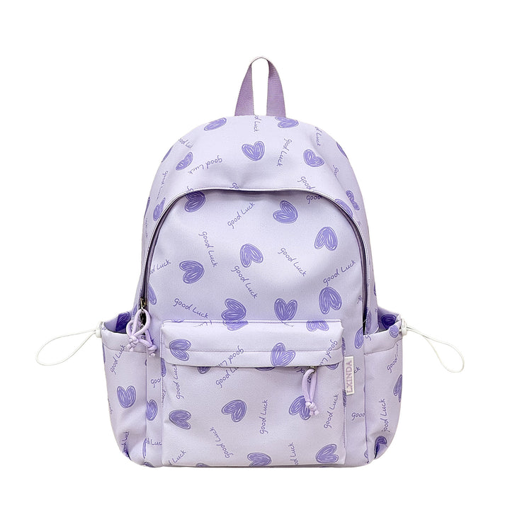 Heart-Pattern Casual Backpack Bowlift